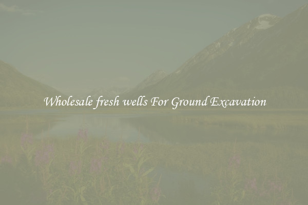 Wholesale fresh wells For Ground Excavation