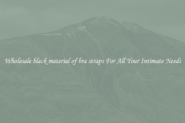 Wholesale black material of bra straps For All Your Intimate Needs