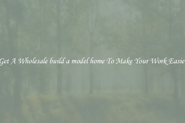Get A Wholesale build a model home To Make Your Work Easier