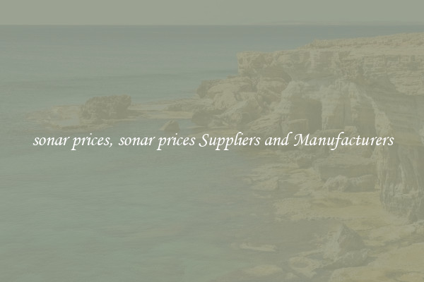 sonar prices, sonar prices Suppliers and Manufacturers
