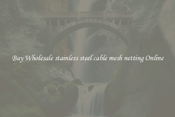Buy Wholesale stainless steel cable mesh netting Online