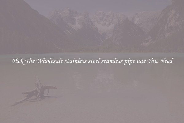 Pick The Wholesale stainless steel seamless pipe uae You Need