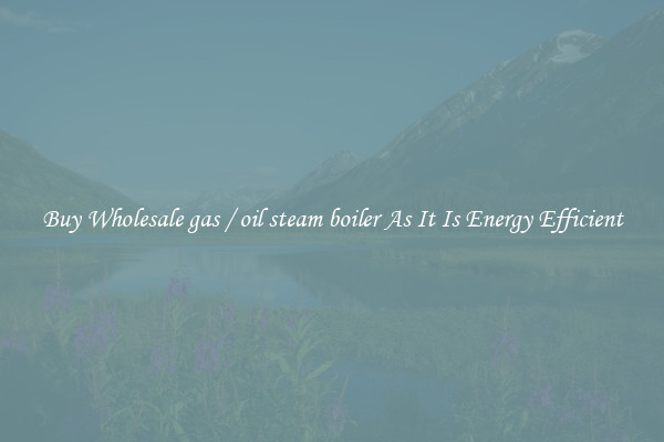 Buy Wholesale gas / oil steam boiler As It Is Energy Efficient