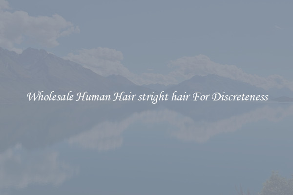 Wholesale Human Hair stright hair For Discreteness