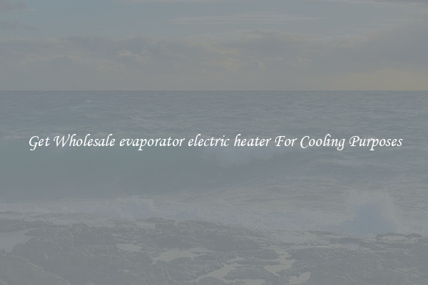 Get Wholesale evaporator electric heater For Cooling Purposes