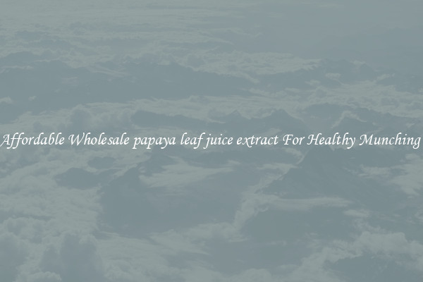 Affordable Wholesale papaya leaf juice extract For Healthy Munching 