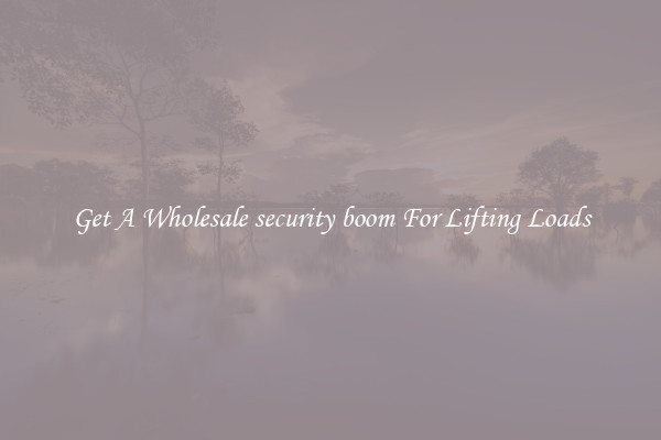 Get A Wholesale security boom For Lifting Loads