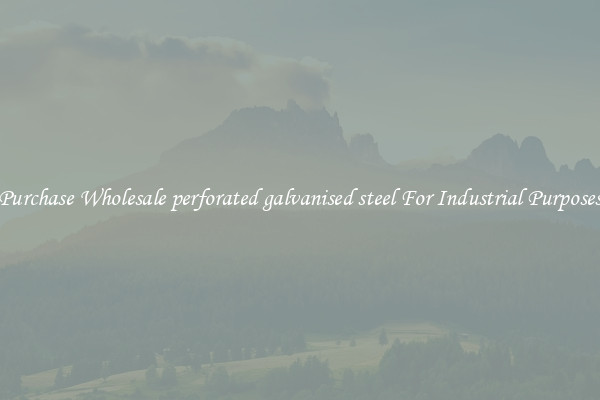 Purchase Wholesale perforated galvanised steel For Industrial Purposes