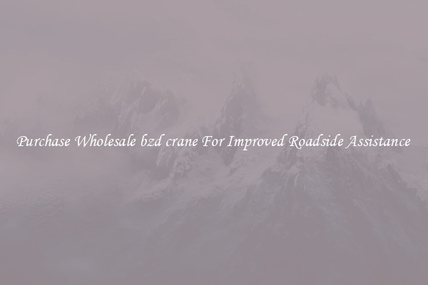 Purchase Wholesale bzd crane For Improved Roadside Assistance 