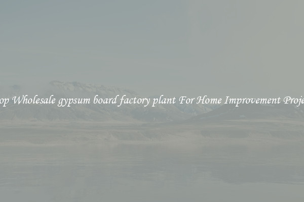 Shop Wholesale gypsum board factory plant For Home Improvement Projects