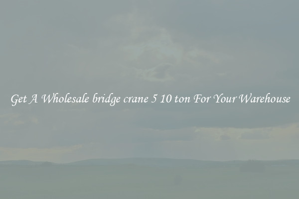 Get A Wholesale bridge crane 5 10 ton For Your Warehouse