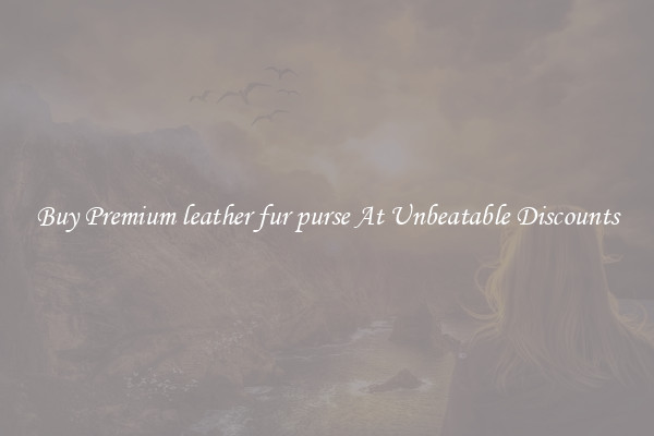 Buy Premium leather fur purse At Unbeatable Discounts